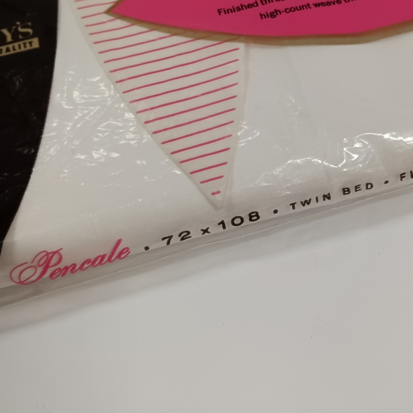 NEW Penneys New Old Stock Vintage Combed Cotton Percale Twin Sheet - Picture 5 of 9